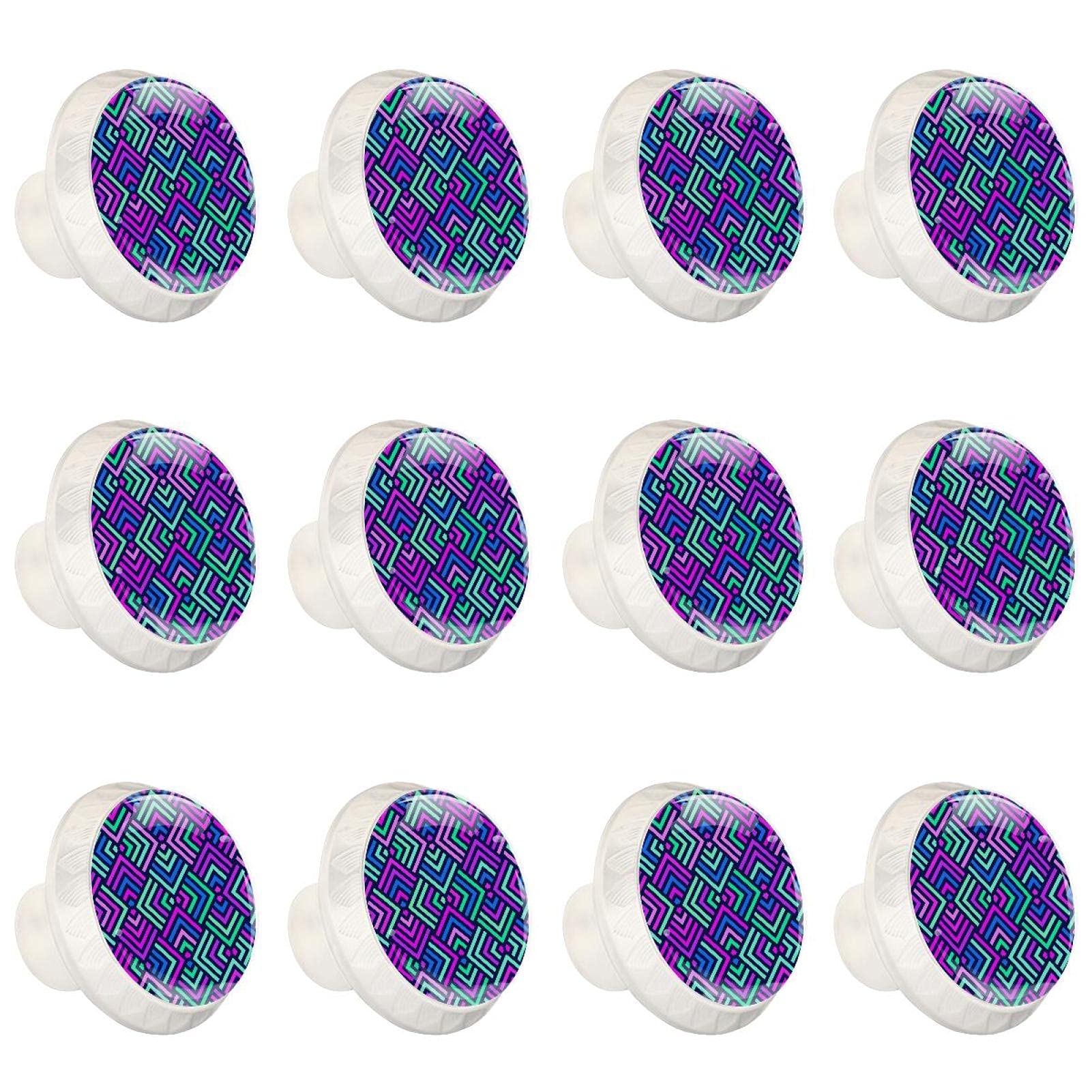 Boutons décoratifs ronds pour armoire de cuisine et poignées de tiroirs de placard 12 pièces