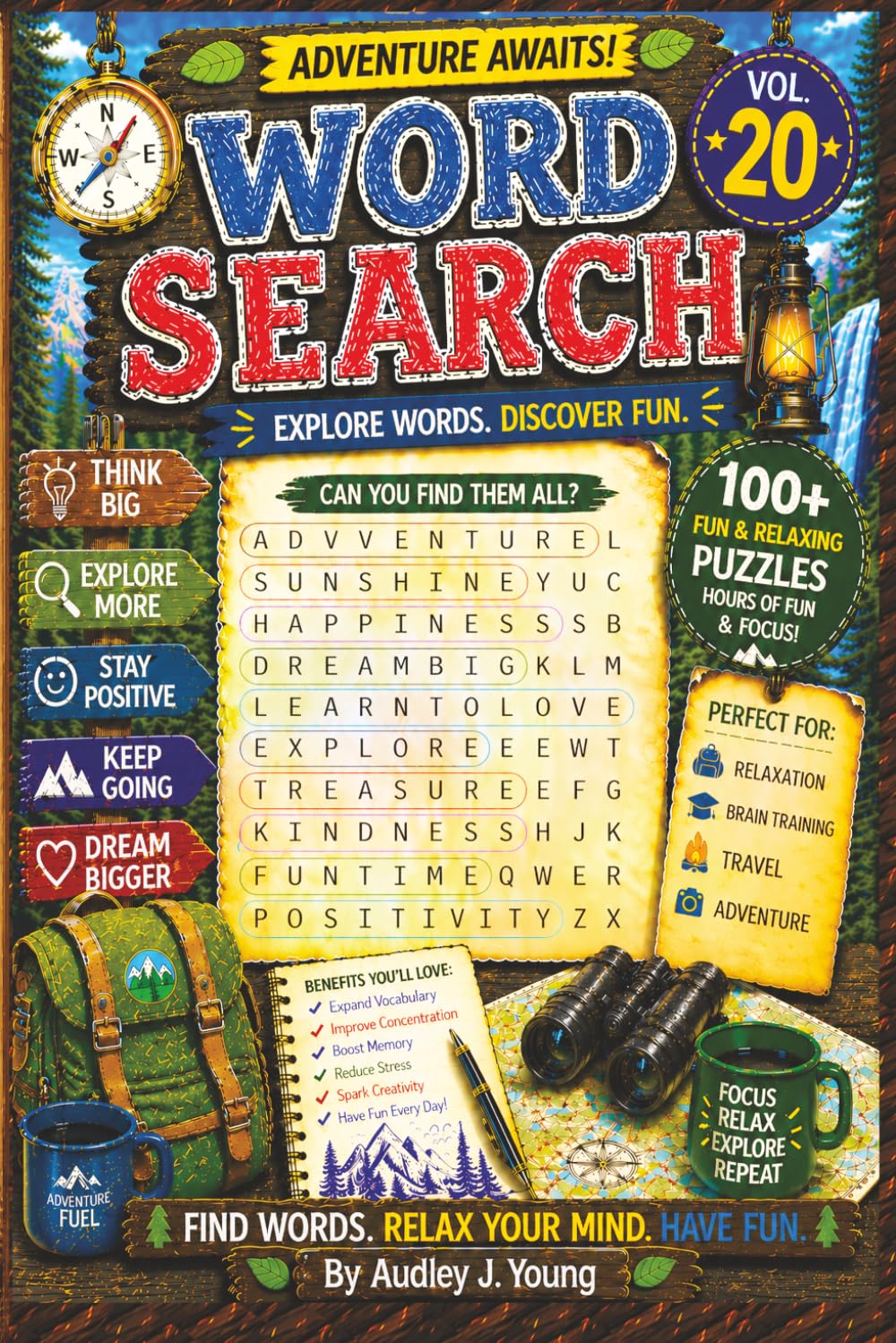 Adventure Awaits Word Search: 100+ Fun and Relaxing Puzzles for All Ages - Vol.20