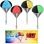 Parachute Toy for Kids, Outdoor Toys Flying Parachute Men, Inside & Outside Toys for or 3 4 5 6 7 8 9 10 11 12 Year Old, Christmas Stocking Stuffers for Kids Grandkids Ideal 2025 Unique Party Favors