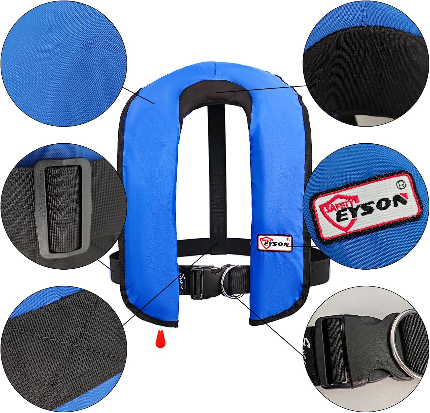 Manual Inflatable Life Jacket,Life Vest for Adult,Preserver PFD for Adults,Supports Weight up to 330 pounds