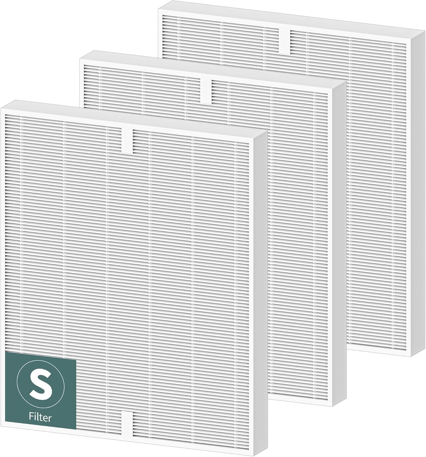 3 Pack C545 HEPA Replacement Filter S for Winix C545 Air Purifier, Replace Part 1712-0096-00 and 2522-0058-00, Ture HPEA Filter S Only by PETOX