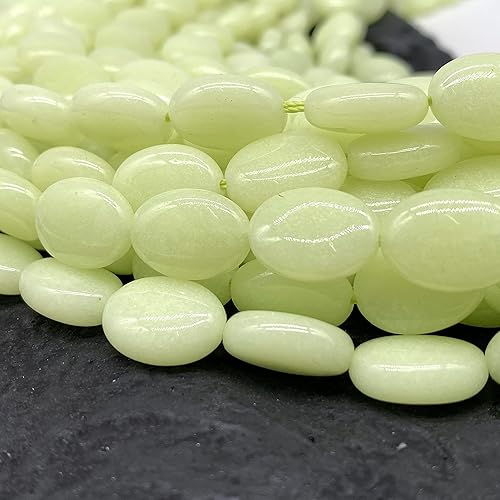 Miniatura 4 de ABCGEMS - Cuentas de aragonita mexicana que brillan en la oscuridad calcita de cueva extremadamente rara piedra de energía de chakra de cristal