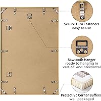 Vista 431 de Fun Memories Portarretratos de metal de 16 x 20 pulgadas con paspartú de 11 x 14 pulgadas, acabado de aluminio cepillado, parte delantera de vidrio