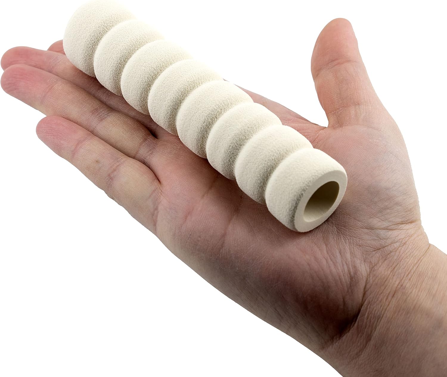 IFAMIO 8 Pack Door Handle Covers Anti-Collision Door Knob Protector Covers Soft Foam Door Pull Cover Sleeve Safety Spiral Cover for Heat in Summer Antifreeze Hands in Winter (Cream)