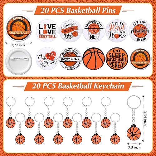 Miniatura 3 de Aoriher 194 piezas de baloncesto recuerdo de fiesta de cumpleaños deporte a granel regalo de baloncesto bolsa de golosinas relleno mini pelota de