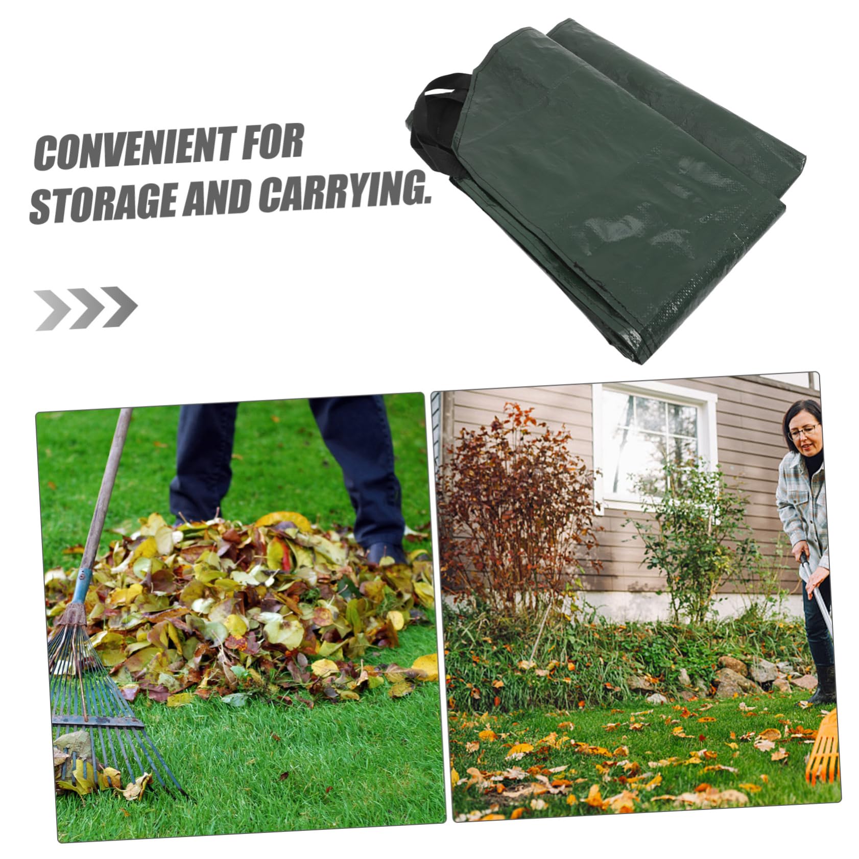 SUPVOX Bolsa De Lona Para Jardín Bolsa De Recolección De Plegable Con Asas Reutilizable Resistente Para Limpieza De Césped y Jardín