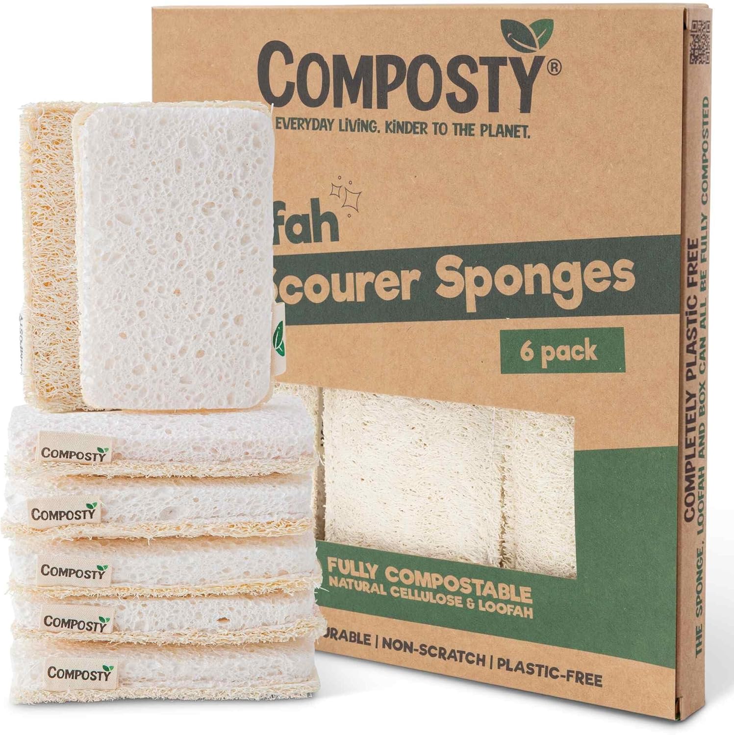 Composty Loofah Eco Scourer Sponges