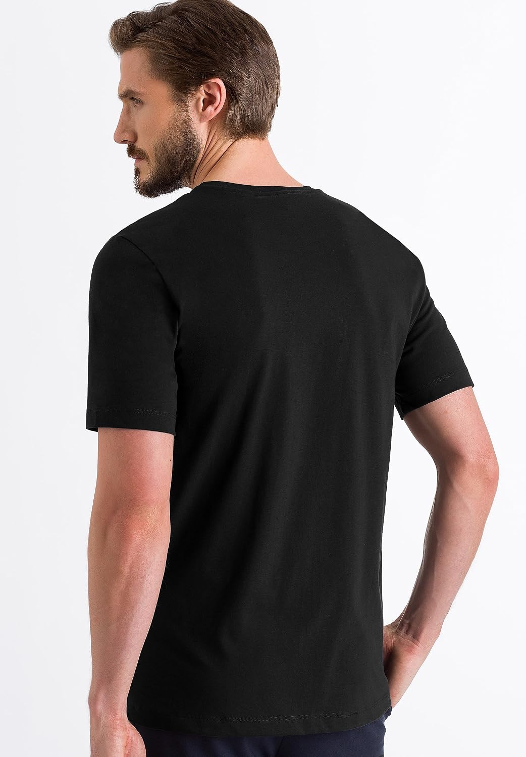 HANRO Men's Living Short Sleeve Shirt 75050