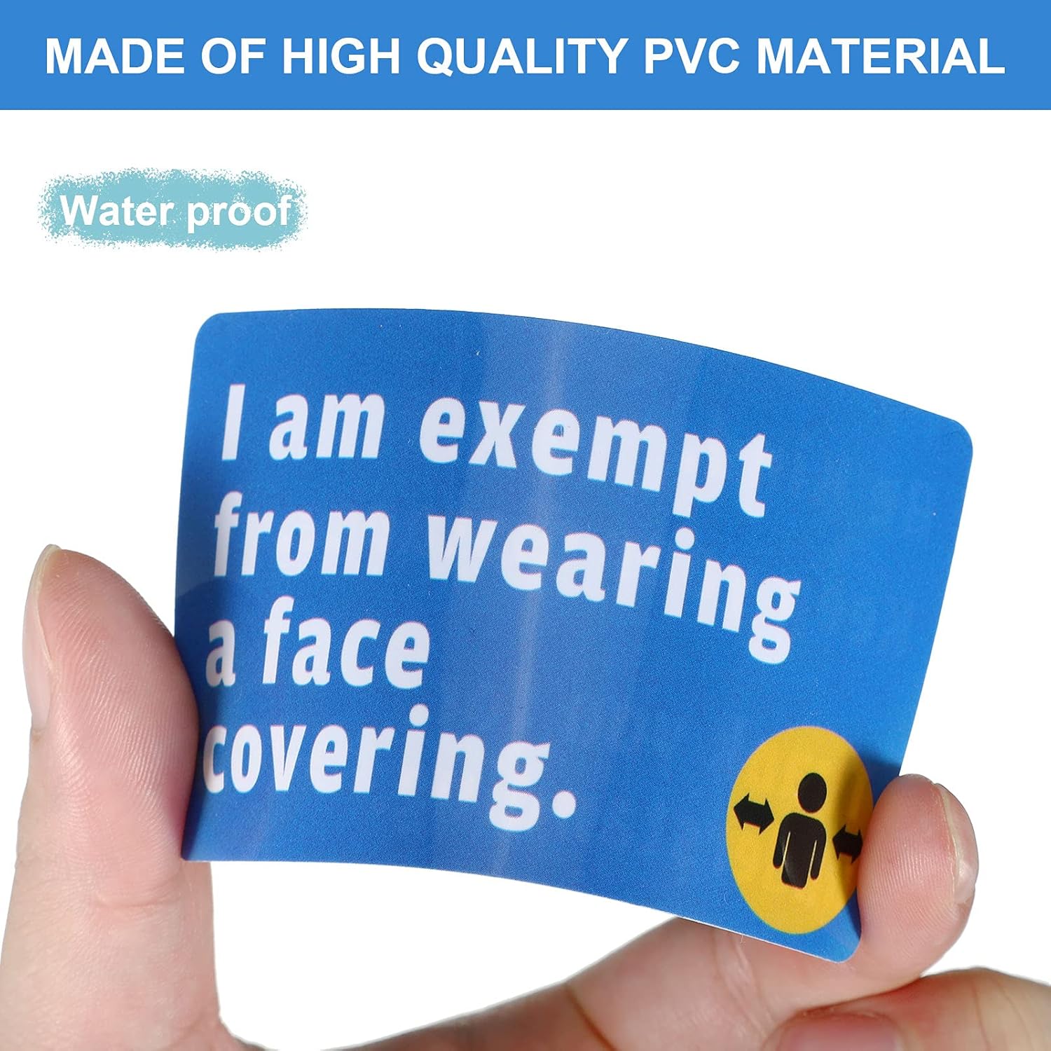 2 Pack Exemption Lanyards with Cards & Card Holders Face Covering