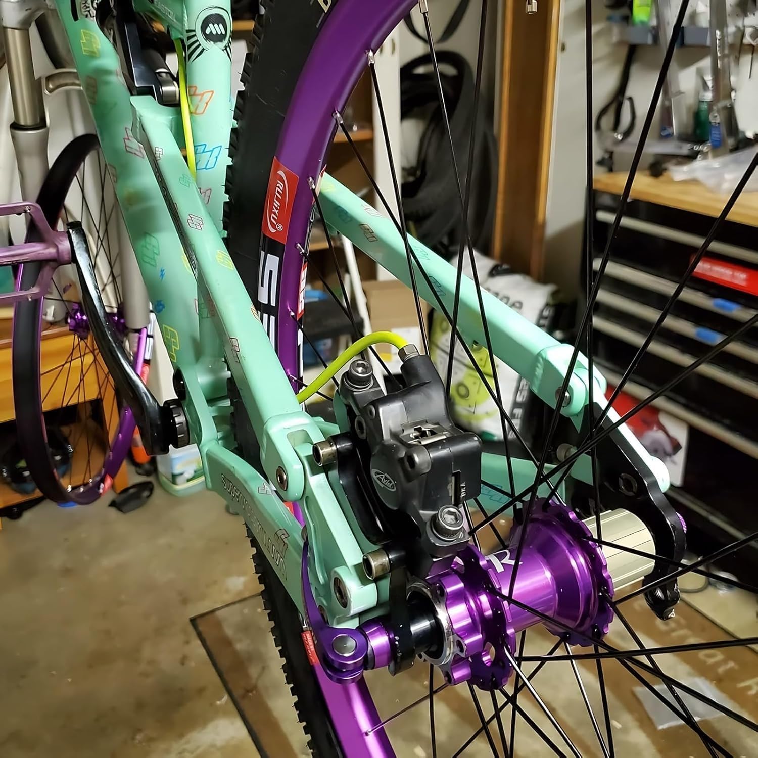 26/27.5/29 Inch Quick Release Mountain Bike Wheels Aluminum Rims Disc Brake Front & Rear Hubs For 8-9-10-11-12 Speed ​​Cassettes(Purple,27.5inch)