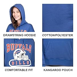 Ultra Game Women\'s NFL Official Super Soft Hoodie Pullover Sweatshirt, Philadelphia Eagles, Team Color, Medium