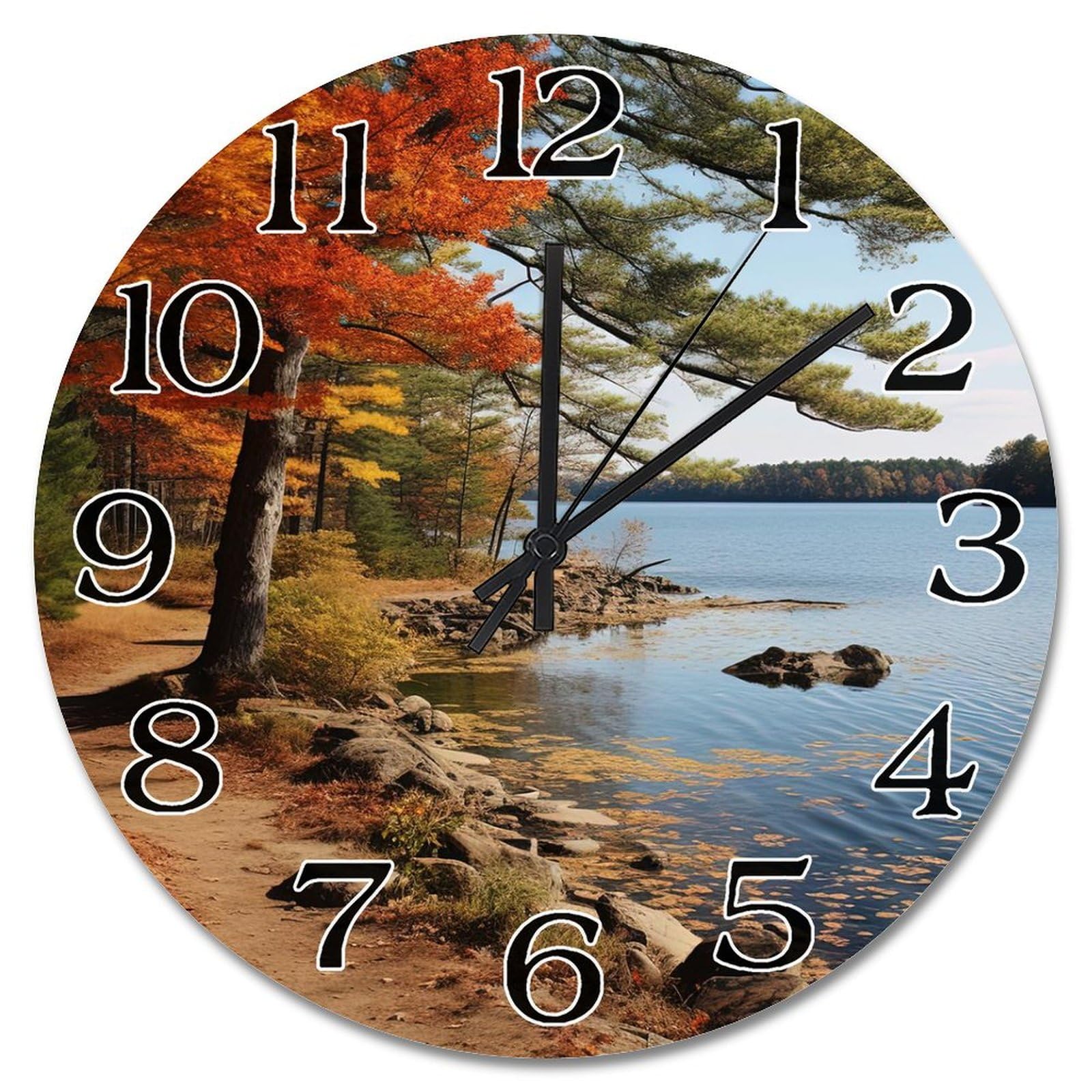 Horloge murale souvenir de ville pour un salon moderne au style parc national