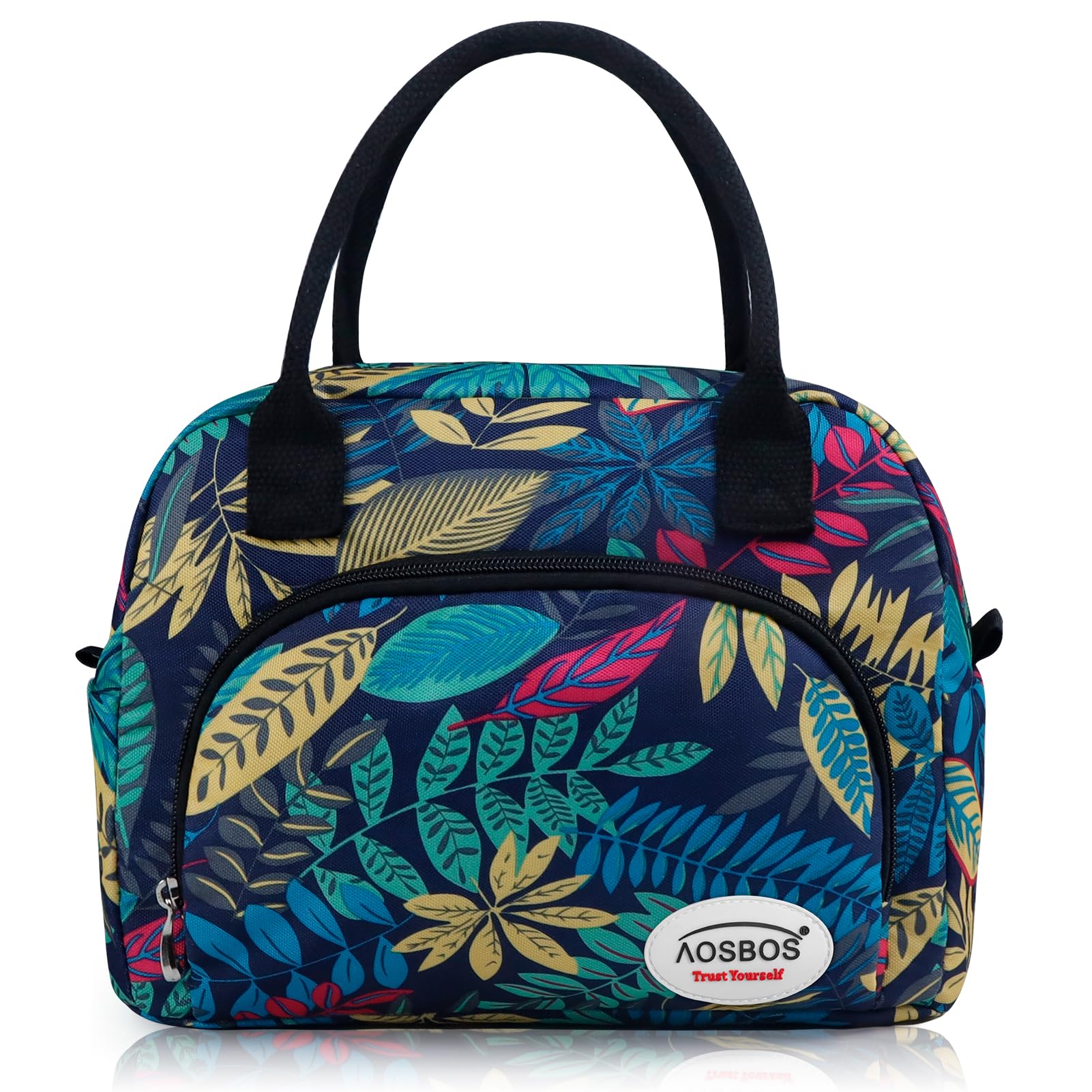 Borsa Termica Pranzo Aosbos 8.5L Motivo Floreale - Per Scuola, Ufficio, Picnic - Isolante 4-6 Ore - Foto 11