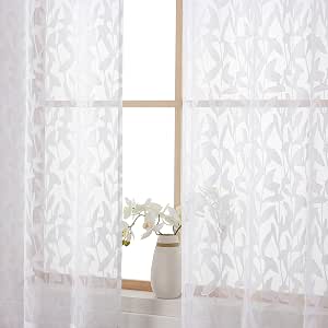 Tende Trasparenti Blu Polverose OWENIE - Set 2 Pannelli Filtranti Luce