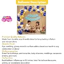 Happy Birthday Decoration Kit for Baby Boys Girls Kids Husband Wife Adults Home Bedroom Year With 30 Pcs Dark Blue Gold White Balloons 1 Pc Sky Blue Happy Birthday Paper Banner Items Set Combo Golden gallery image
