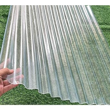 3 PCS Clear Corrugated Plastic Roofing Sheets,1mm Thick FRP Daylighting Plate,Impact Resistant Fiberglass Rainproof Board Cover,Splicing Replacement Shed Panel,3Pcs-0.9x1.5m35x59in
