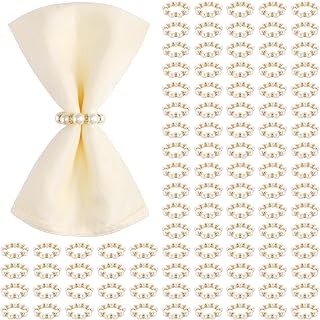 Suream Table Napkin Holder, 100 PCS Wedding Napkin Rings, Bulk Napkin Rings for Birthday Party Banquet Table Decoration and Daily Use-1.6 Inch