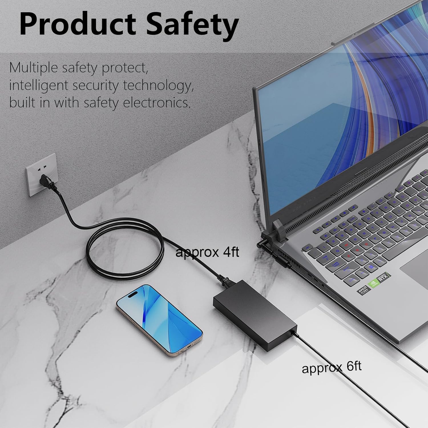 180W 150W Charger for Original Gigabyte G5 kf5 md gd kd kf Gigabyte G6 k9 kf G6X 9KG 9MG (2023 2024) Gaming Laptop Adapter Power Cord Supply