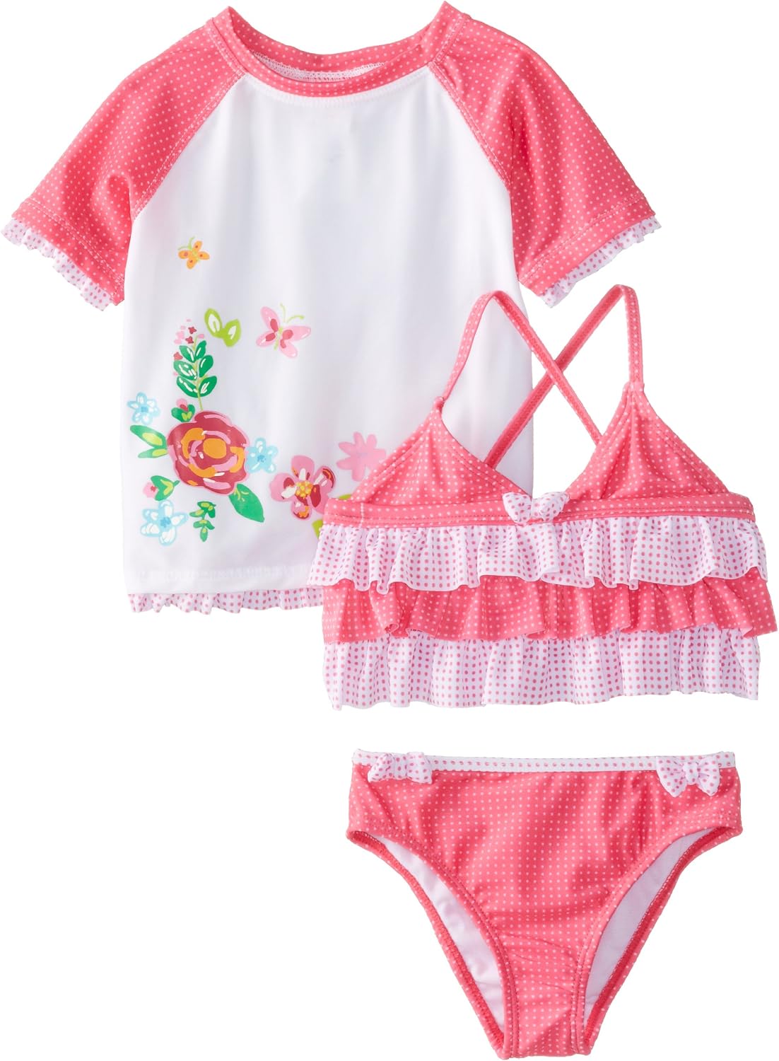 ABSORBA Baby Girls' Flower Swim Suit Set