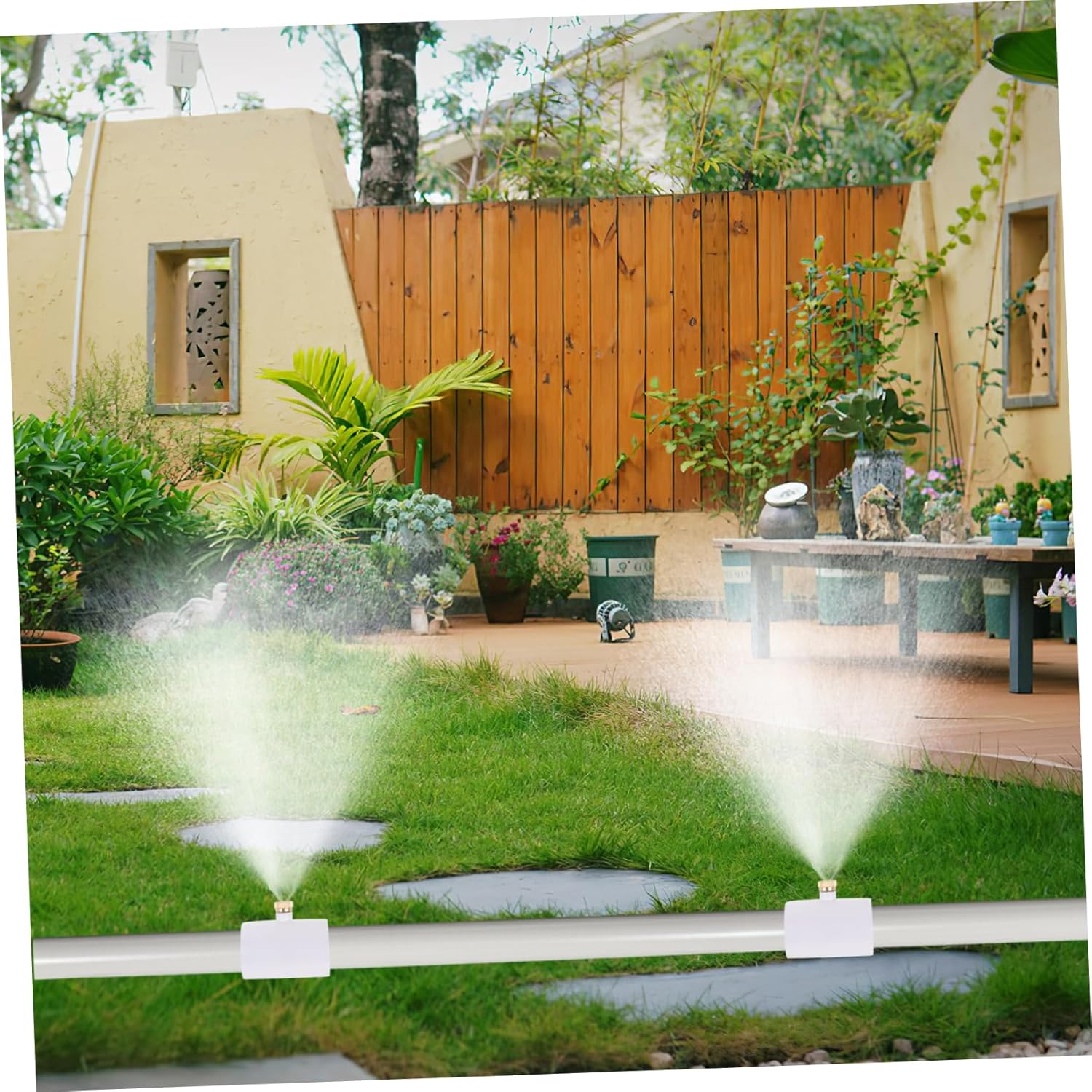 ibasenice 25pcs PVC Misting Nozzle Brass Fittings for Outdoor Cooling Systems Sprayer Connectors for Garden Patio and Greenhouse Misting Setup