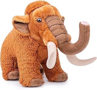 Simulation Mammoth Plush-Brown, 12.6" Mammuthus Primigenius Stuffed Animal,Soft Mammoth Plush Toy, Stuffed Toy,Cuddly Toys,Gifts for Kids