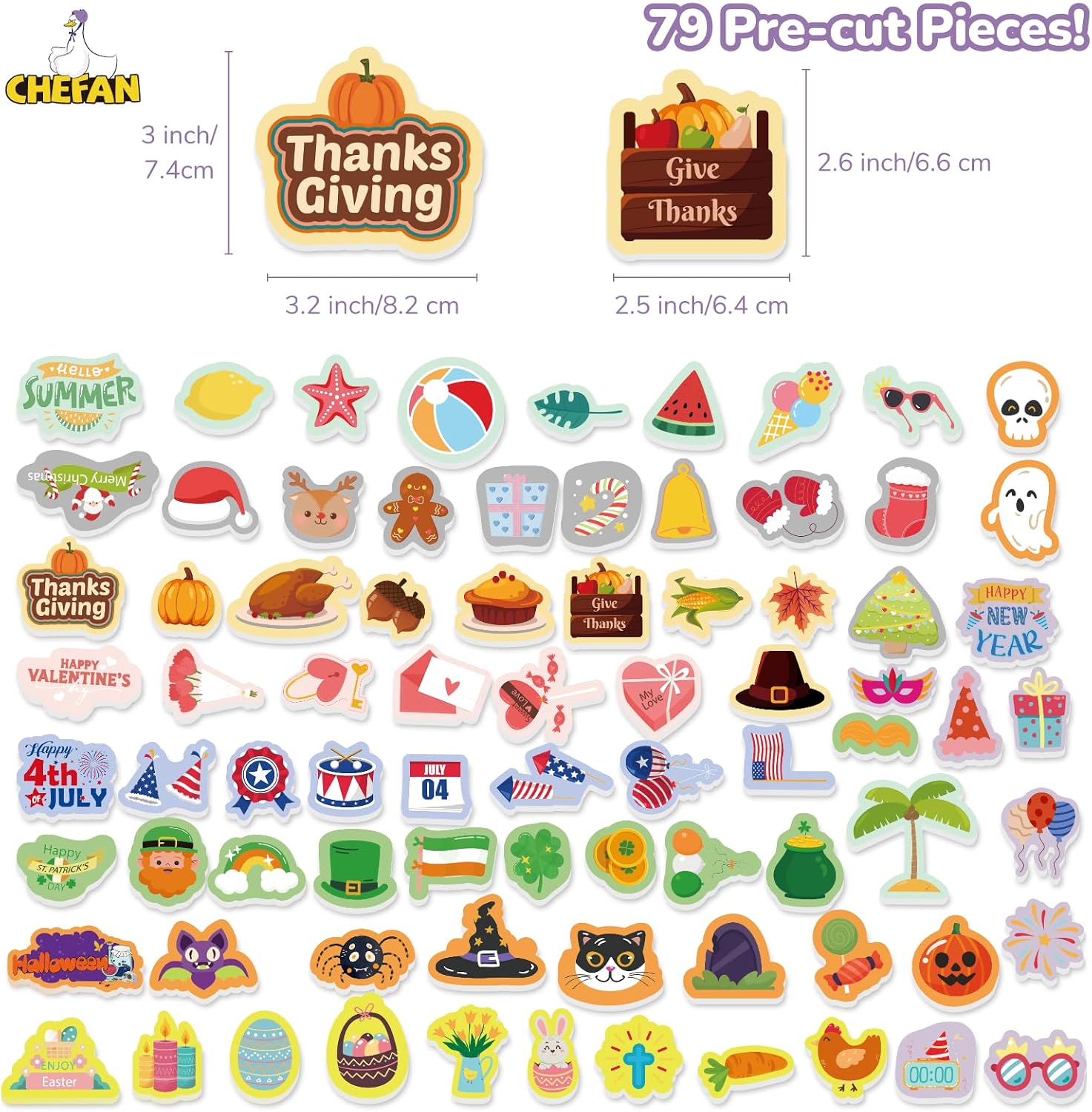 CHEFAN Holiday Felt Story Board Pieces, Preschool Storytelling Toy image 2