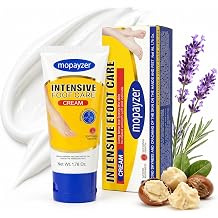Foot Cream for Dry Cracked Heels and Feet, Fast-Acting Heel Repair with Urea, Fruit Acids & Shea Butter, Softens Rough Skin, Non-Greasy & Fast Absorbing, Day & Night Foot Care,2Pcs