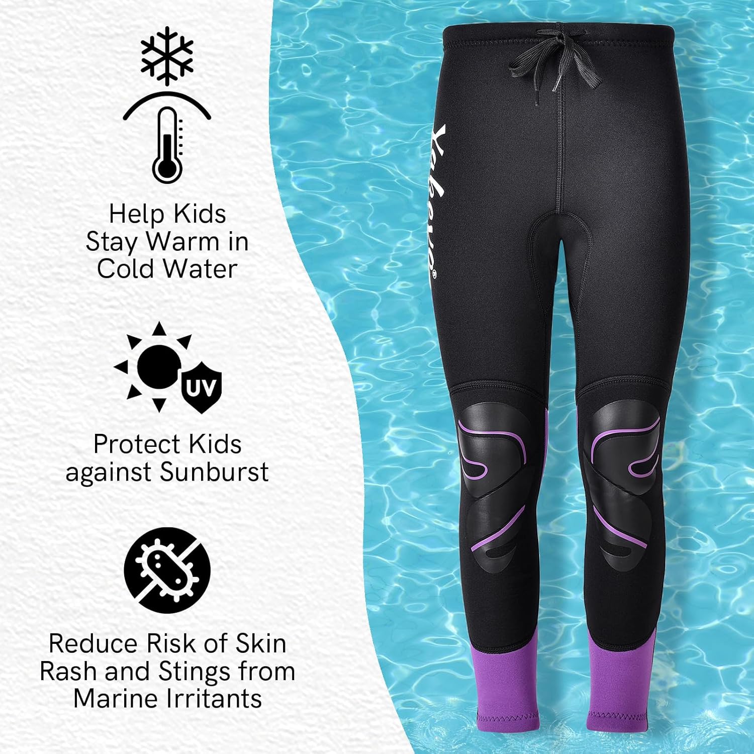 3mm Wetsuit Pants Neoprene Bottom for Keeping Warm in Cold Water Wet Suit Pants for Wetsuit Bottoms Swimming Pnats Scuba Diving Snorkeling