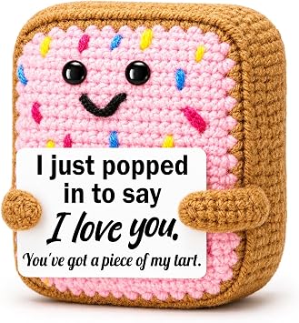 Gifts for Girlfriend Her Birthday - Sweetest Day Gift for Her | Cute Crochet Pastry Tart, Anniversary National Girlfriends Day Gifts for Wife Women Couple Wedding, I Love You Romantic Gift