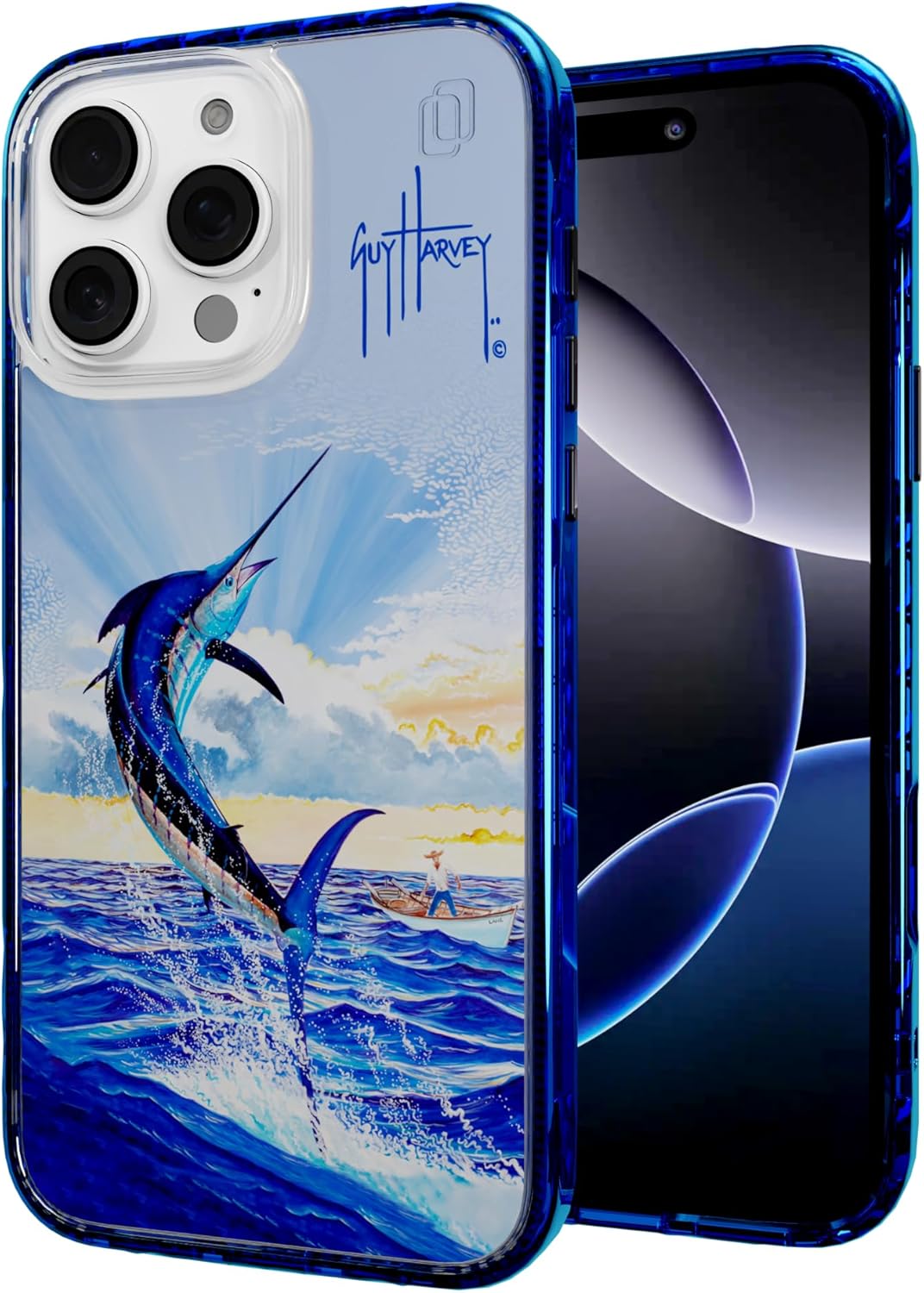 cellhelmet Magnitude Case for iPhone 16 Pro Max | MagSafe Compatible | Drop Test Certified | Shockproof Durable iPhone 16 Pro Max Guy Harvey Case Dreams Come True in Bermuda Blue