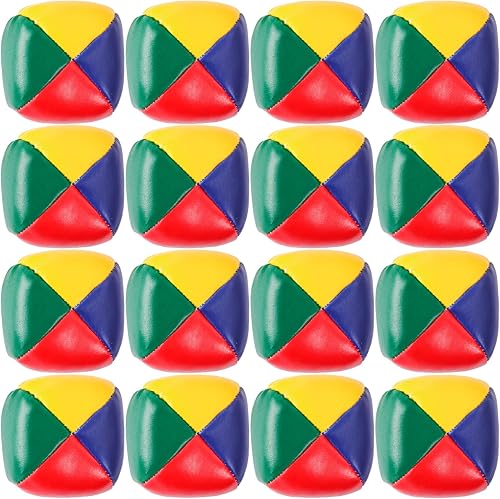 Paquete de 16 pelotas de malabarismo para principiantes, mini pelotas de malabarismo, bolas de malabarismo multicolor para principiantes, kit de