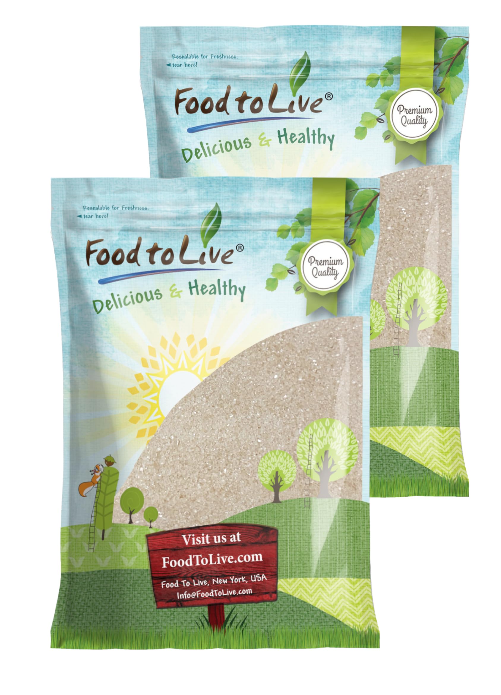 Food to Live Organic Cane Sugar, 20 Pounds – Pure Sweetness from Nature, Unrefined, Perfect for Baking, Cooking and Sweetening, Non-GMO, Vegan, Kosher