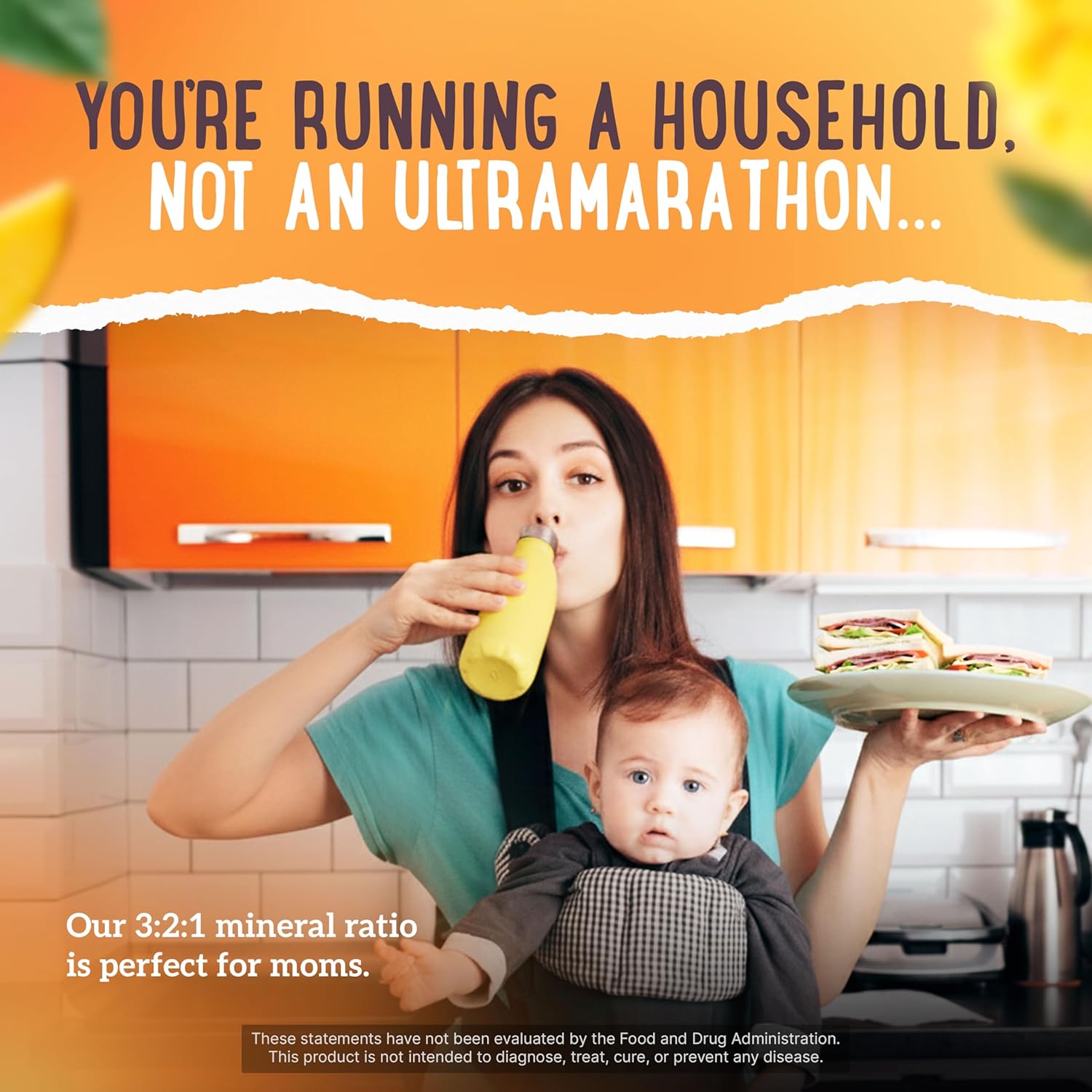 Mama Natural Electrolytes Powder Packets – Instant Hydration with natural Sea Salt, Potassium & Magnesium Glycinate – Sugar Free, Organic Mango Flavor – 30 Travel Sticks for Postpartum & Pregnancy - Image 7