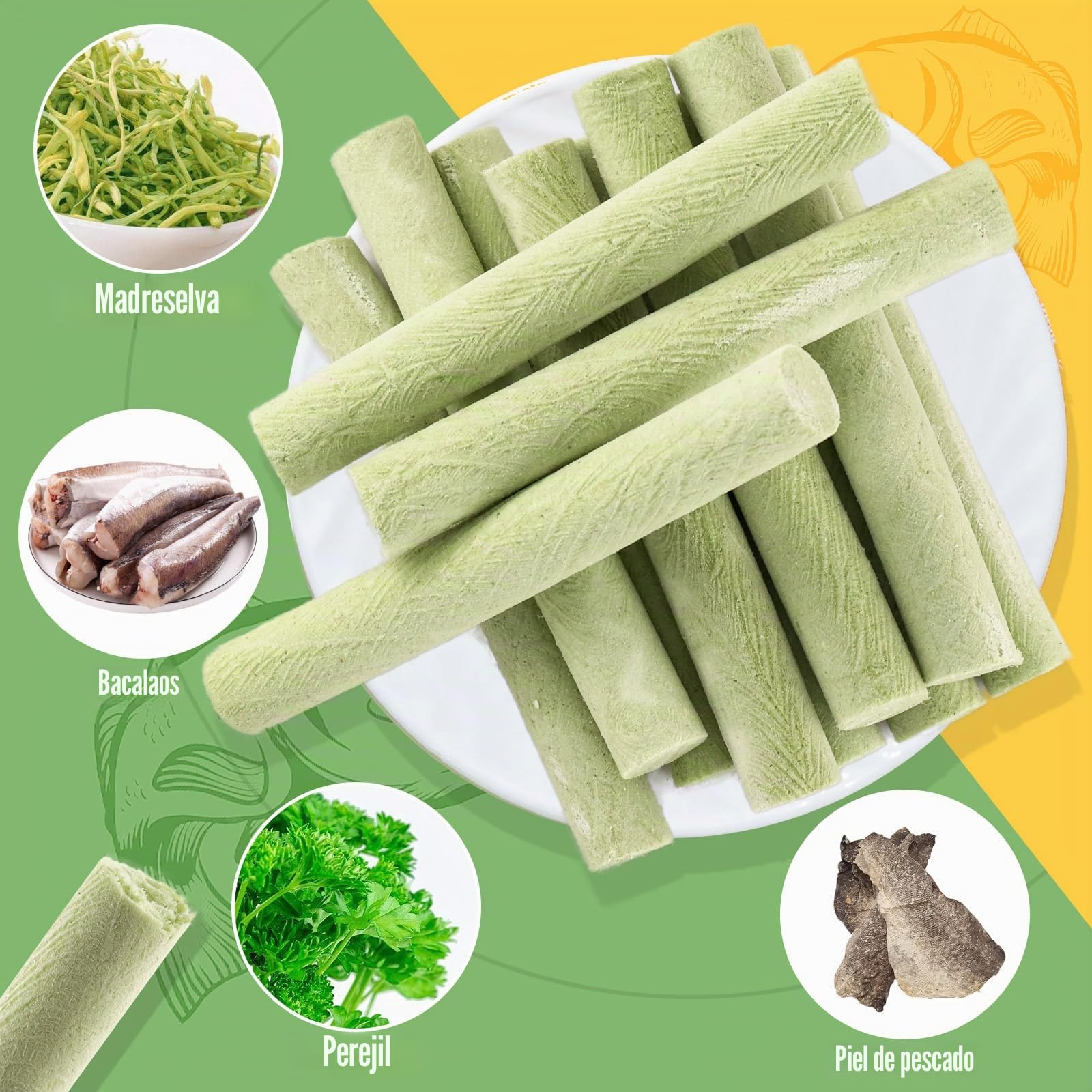 DYD Barritas de Bacalao Liofilizado para Perros - Snacks Crujientes sin Cereales, Alto en Proteínas (≥57%), 63g - Premios para Cachorros y Adultos