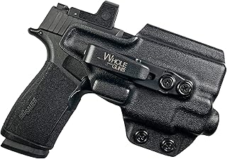 WHOLEGUNS - IWB Kydex Holster Black Tuckable Red Dot Ready + Integrated Claw/Wing - Inside Waistband- Adj. Cant & Posi-Click Retention - 100% US Made (for Sig Sauer P365 X Macro+TLR7/8-Right Hand)