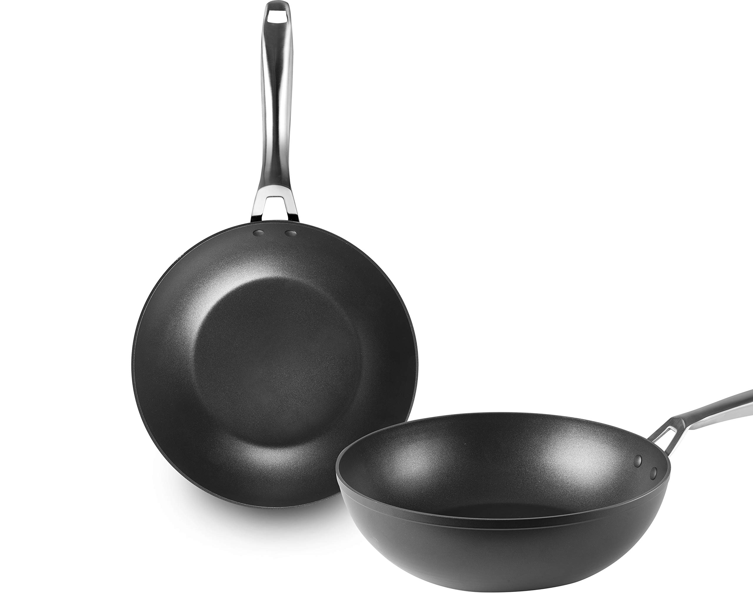 IBILI - Wok titan, 30 cms, Aluminio fundido, Antiadherente, Apto para induccion