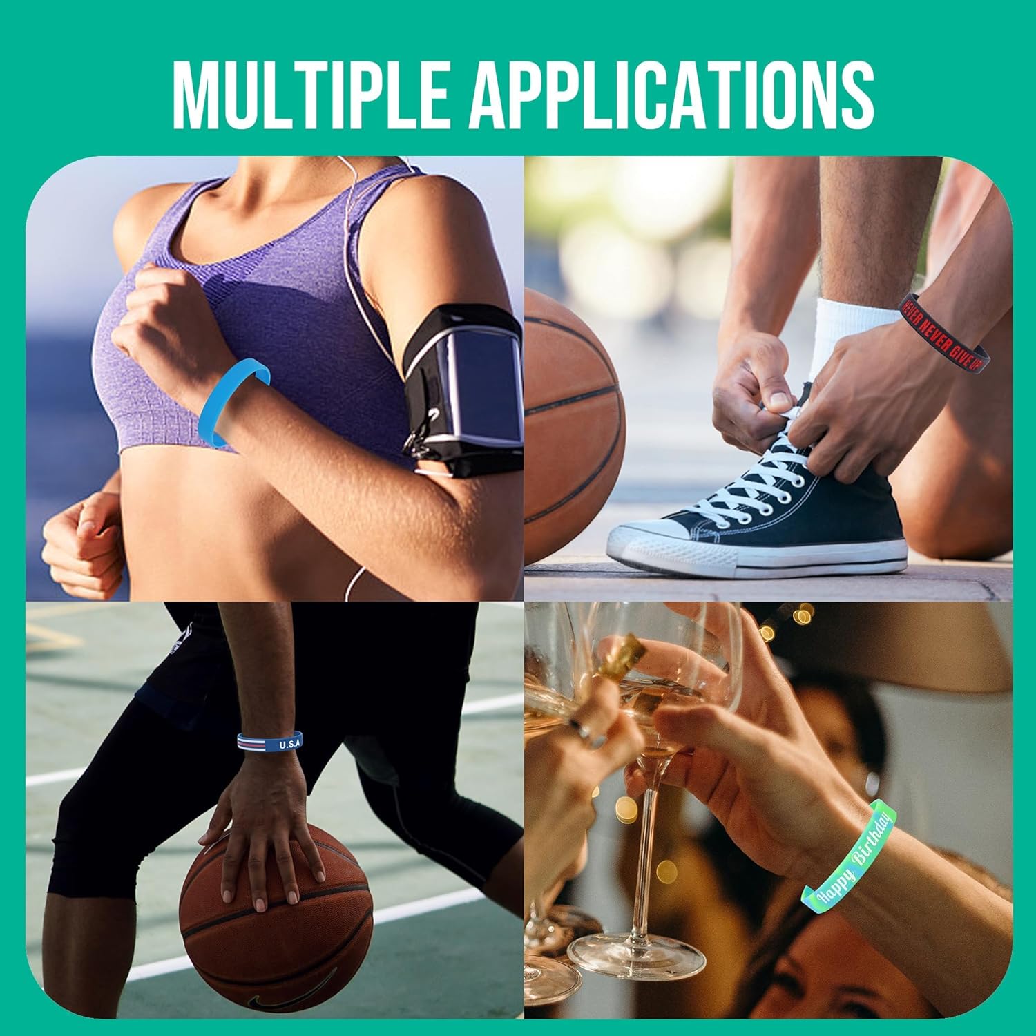 Custom Silicone Wristbands – Personalized Rubber Bracelets for Celebrations, Spiritual Events, Motivation, Memorials, Gifts & Religious Gatherings
