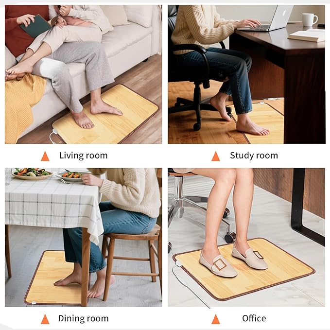 Alfombra Térmica para Pies con 10 Niveles de Calor y Temporizador 120V miniatura 7