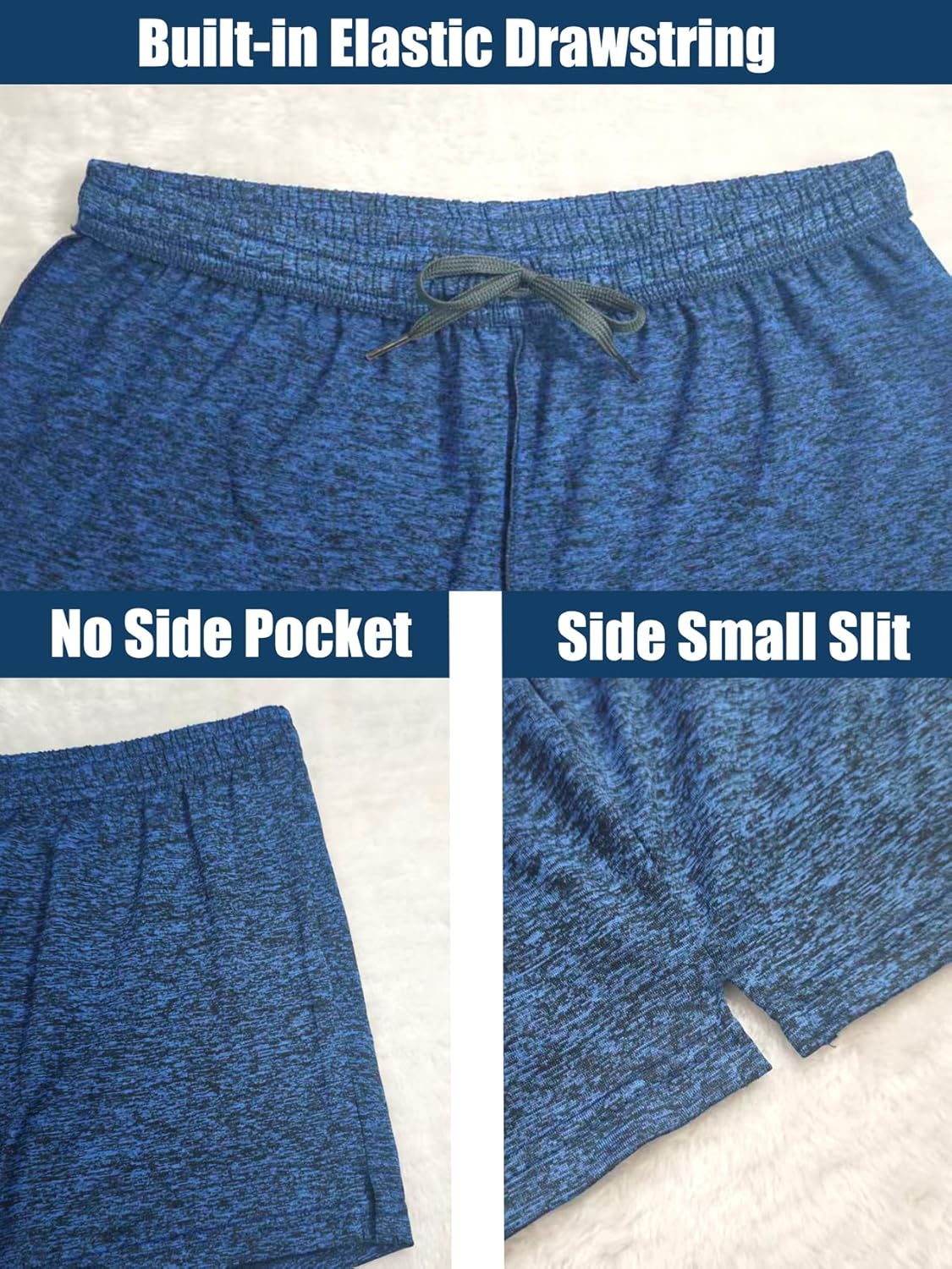 Men's 3 Inch Running Shorts,Stretch Quick Dry Workout Shorts,3 Pack Booty Short - Image 5