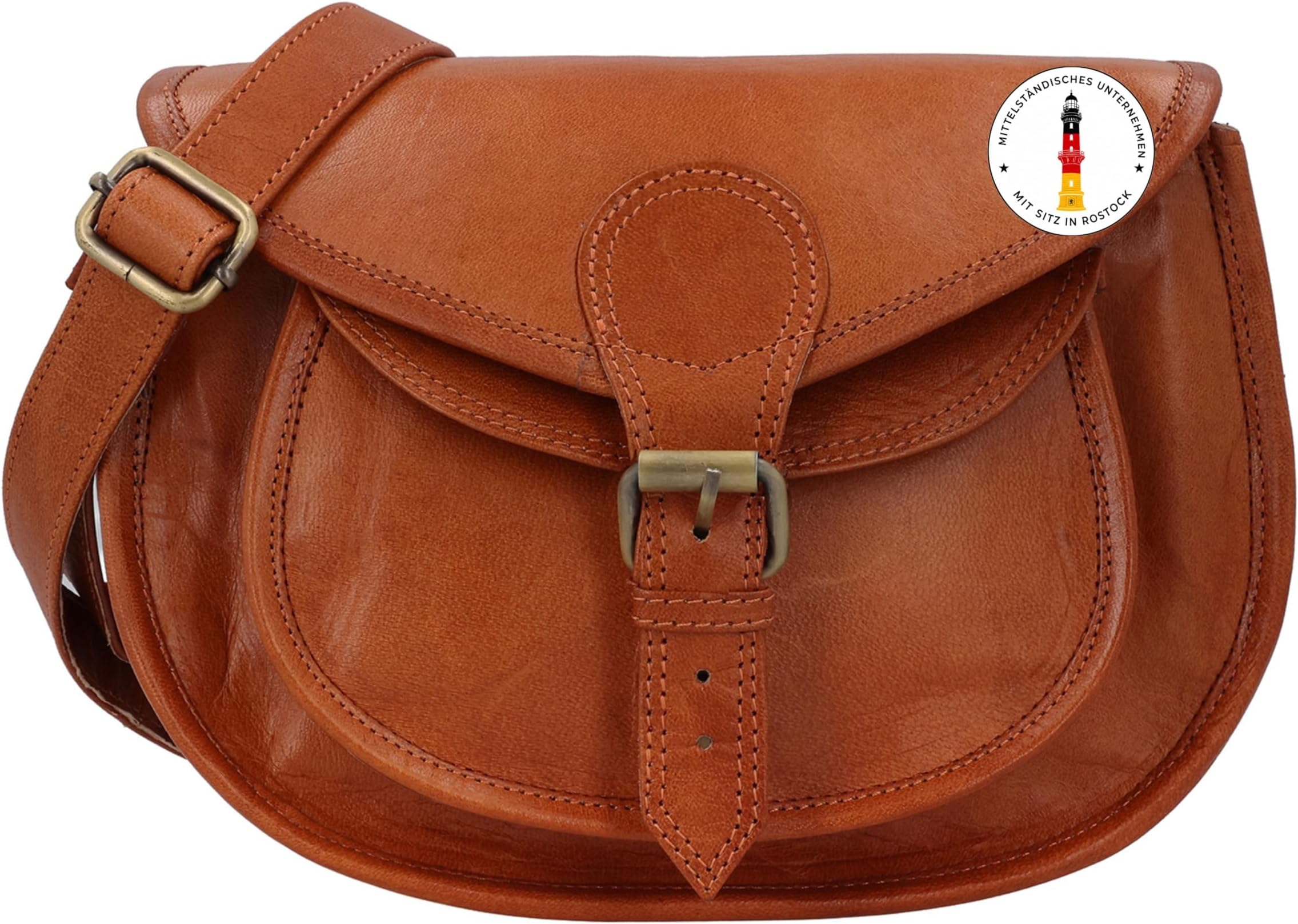 Gusti Shoulder Bag Leather - "Evelyn" Ladies Handbag Cross-Body Bag Brown small