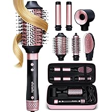 ELLA BELLA&reg; 6 in 1 Professional Hot Air Styler &bull; Powerful Hair Dryer &amp; Straightener Set &bull; Styling Without Heat Damage &bull; Fast Drying Curling Volumizing Straightening &bull; Includes Protective Travel Case