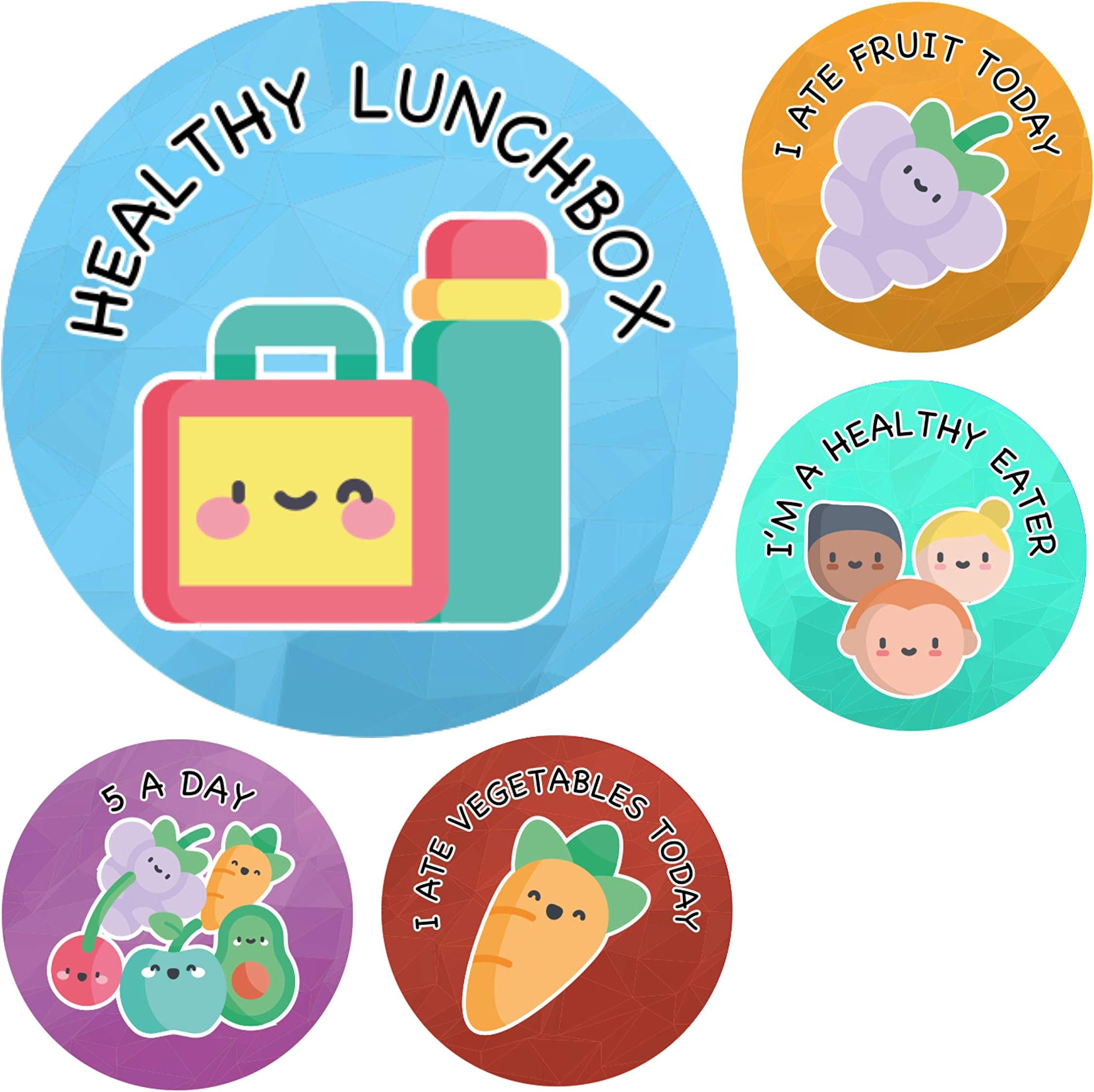 School Stickers Healthy Eating Lunchtime Multi Award Stickers Made from ...