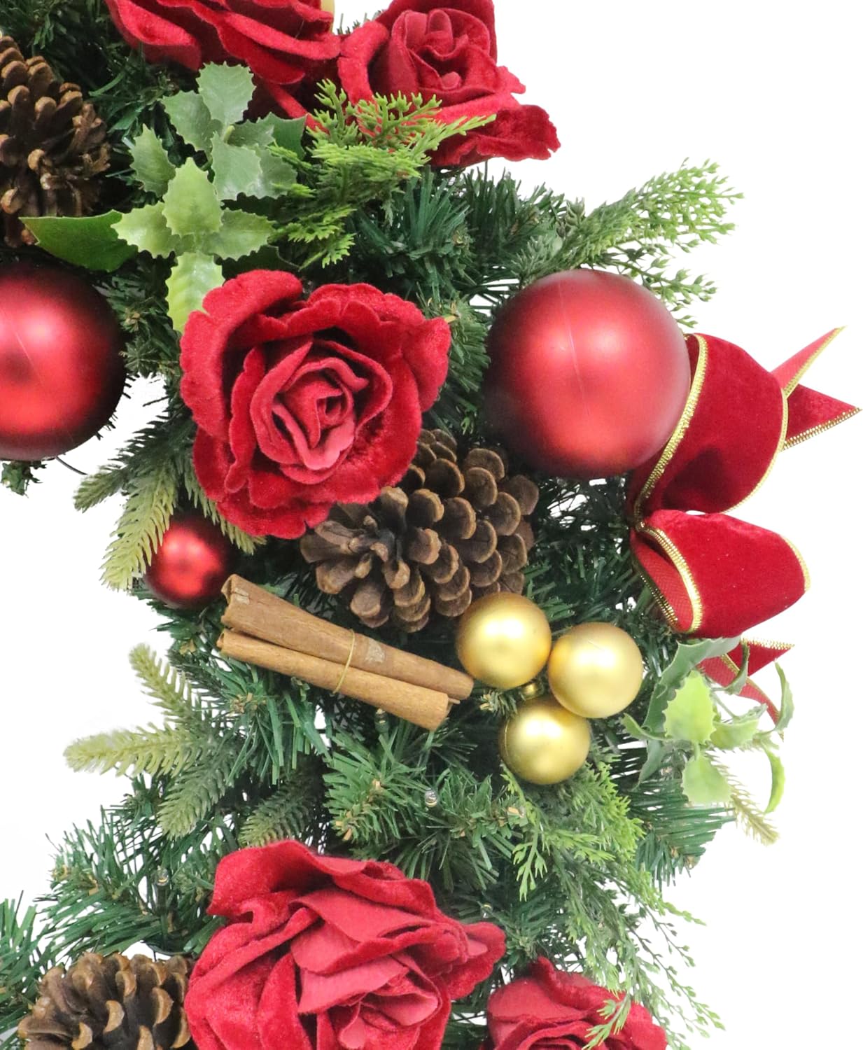 Puleo International 26" Pre-Lit Artificial Adorned Christmas Wreath