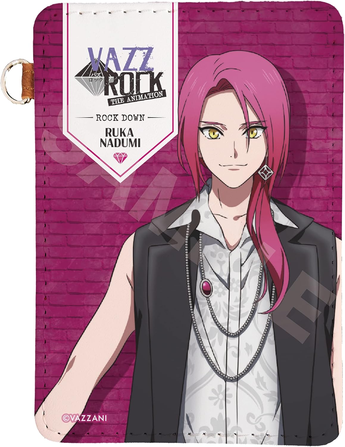 VAZZROCK The Animation 12 Name Luka Leather Pass Case