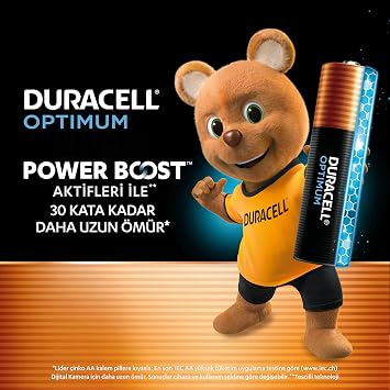 DURACELL OPTIMUM AA Alkalin Pil (8’li Paket) – 1,5V