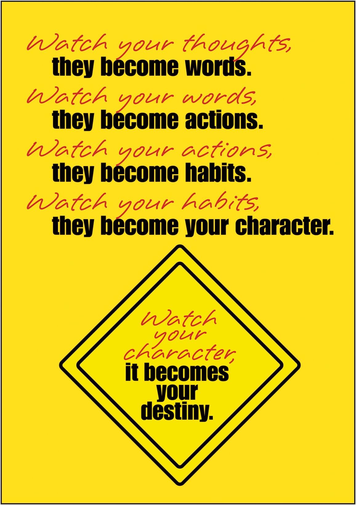 POSTER WATCH YOUR THOUGHTS