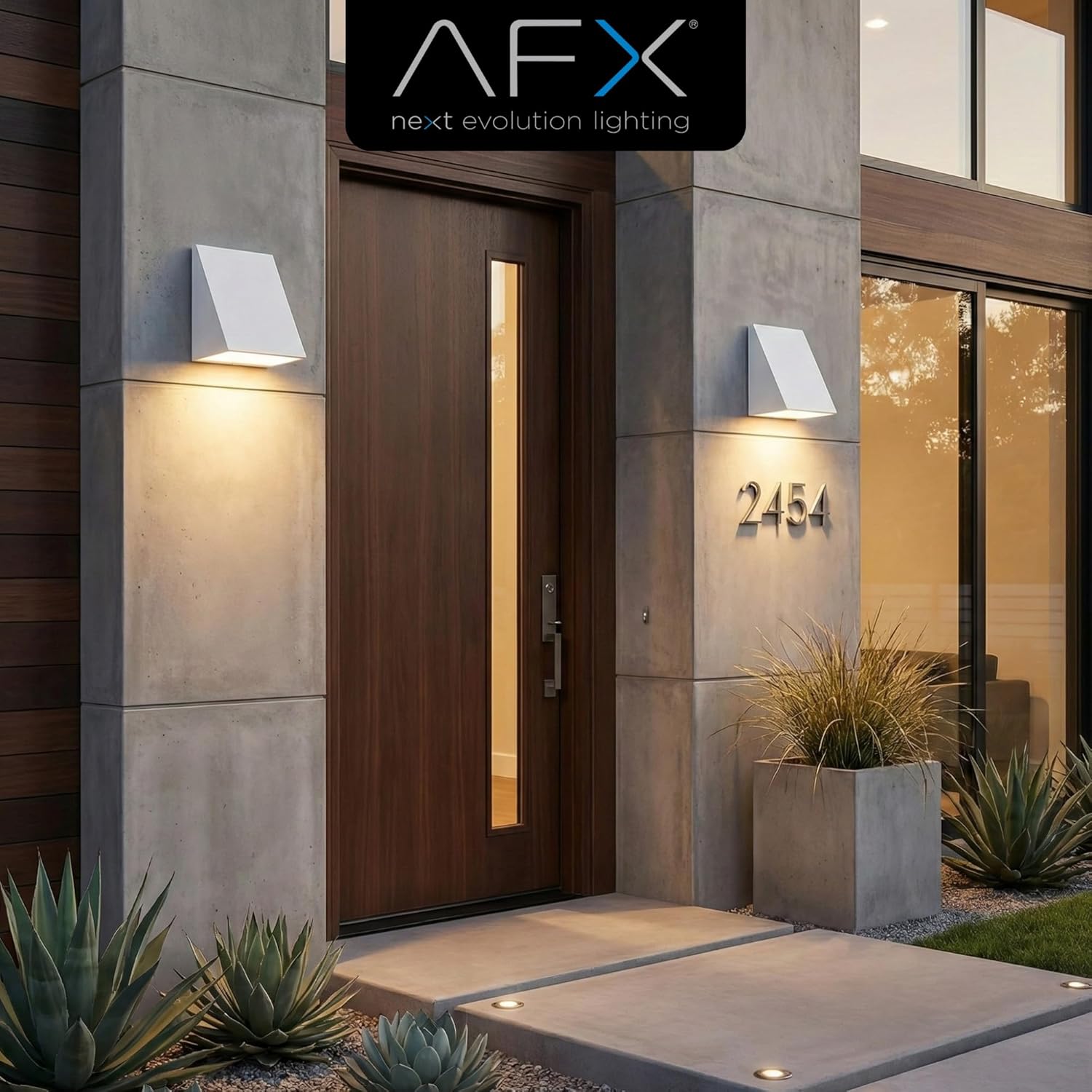 AFX WTNW0506LAJUDWH Watson 6″ LED Outdoor Wall Sconce | 12 W Integrated LED | 610 Lumens | Selectable 2700-5000 K CCT | 120-277 V | Wet Rated | White Finish