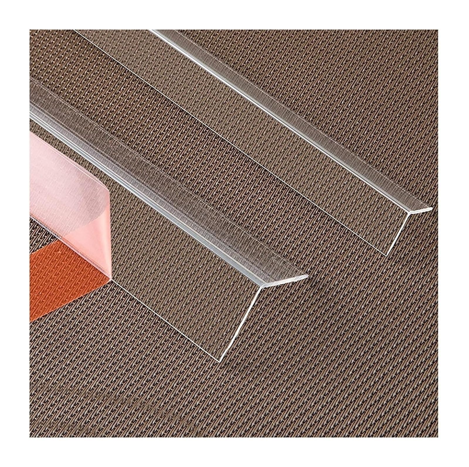 PVC Rigid Corner Trim, Clear PVC Wall Corner Protectors, Self-Adhesive With Tape, 0.8-2.7m(Wide 40mm,2.7m)