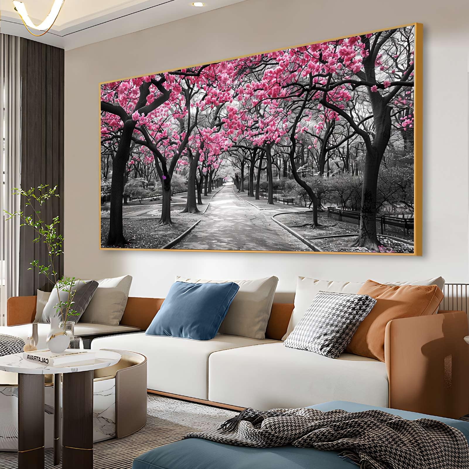 Amazon.com: Cherry Blossom Canvas Wall Art, Blossoms in Central