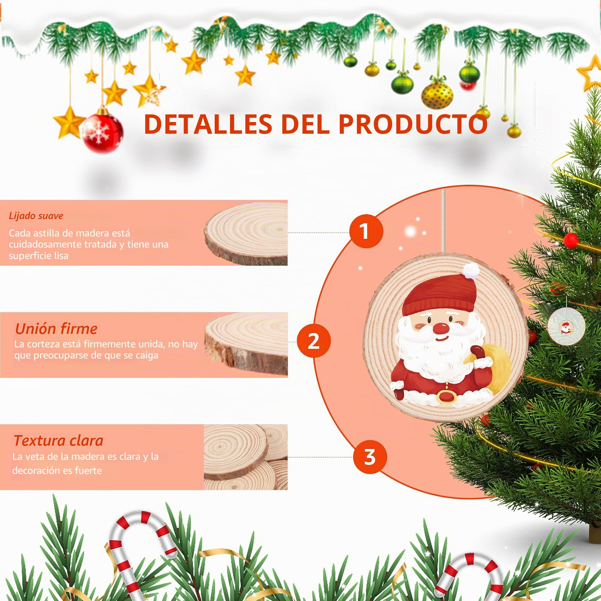 APACALI 100 discos de madera, 5-6 cm, sin agujero, para manualidades, bodas y decoraciones